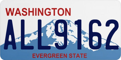 WA license plate ALL9162