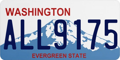 WA license plate ALL9175
