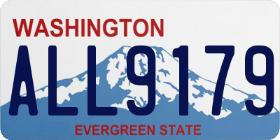 WA license plate ALL9179