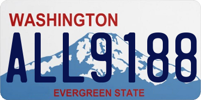WA license plate ALL9188