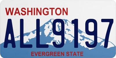 WA license plate ALL9197