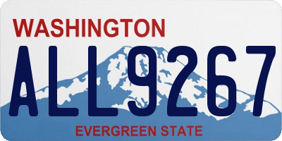 WA license plate ALL9267