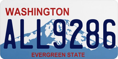 WA license plate ALL9286