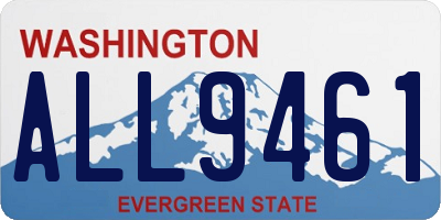 WA license plate ALL9461