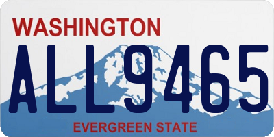 WA license plate ALL9465