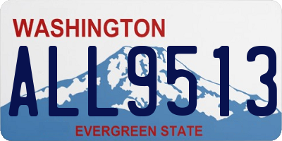 WA license plate ALL9513