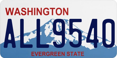 WA license plate ALL9540
