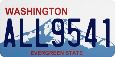 WA license plate ALL9541