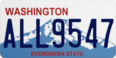 WA license plate ALL9547