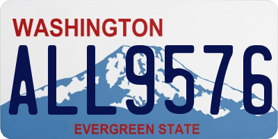 WA license plate ALL9576