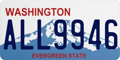 WA license plate ALL9946
