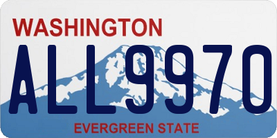 WA license plate ALL9970