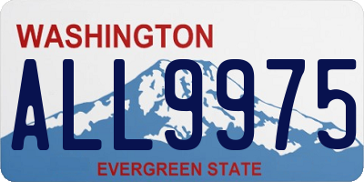WA license plate ALL9975