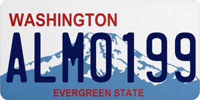 WA license plate ALM0199