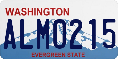 WA license plate ALM0215