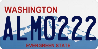 WA license plate ALM0222