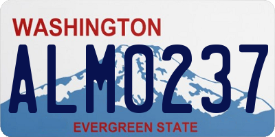 WA license plate ALM0237