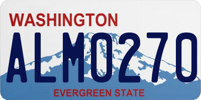 WA license plate ALM0270