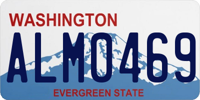 WA license plate ALM0469
