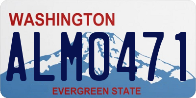 WA license plate ALM0471