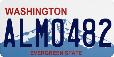 WA license plate ALM0482