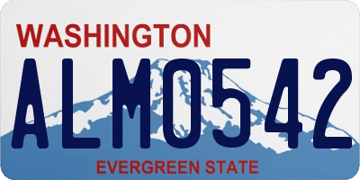 WA license plate ALM0542