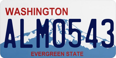 WA license plate ALM0543