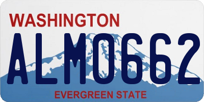 WA license plate ALM0662