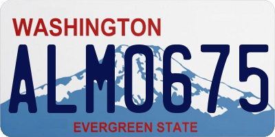 WA license plate ALM0675