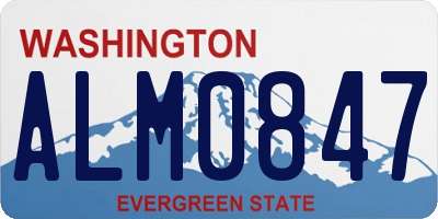 WA license plate ALM0847
