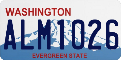 WA license plate ALM1026