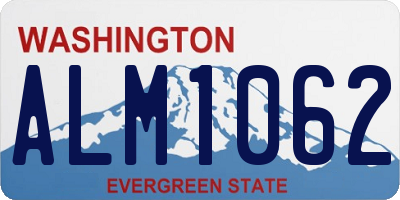 WA license plate ALM1062