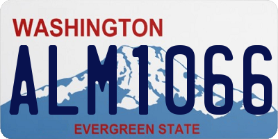 WA license plate ALM1066