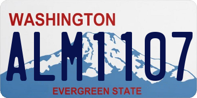 WA license plate ALM1107