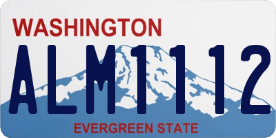 WA license plate ALM1112