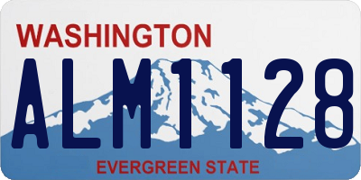 WA license plate ALM1128