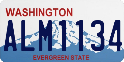 WA license plate ALM1134