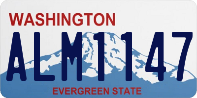 WA license plate ALM1147