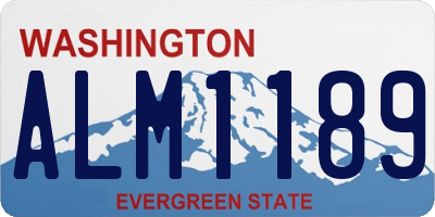 WA license plate ALM1189