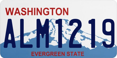 WA license plate ALM1219