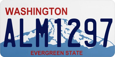 WA license plate ALM1297