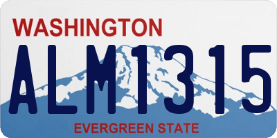 WA license plate ALM1315