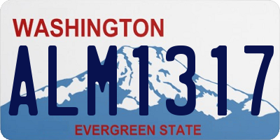 WA license plate ALM1317