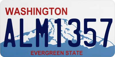 WA license plate ALM1357