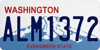 WA license plate ALM1372