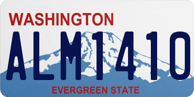 WA license plate ALM1410