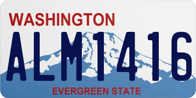 WA license plate ALM1416