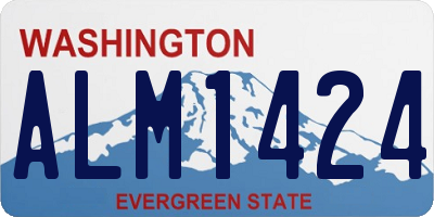 WA license plate ALM1424