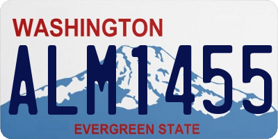 WA license plate ALM1455