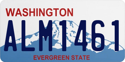 WA license plate ALM1461